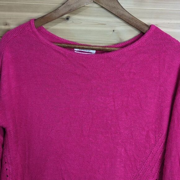 Anthropologie Womens Sweater XS Pink Linen Blend - Picture 2 of 10